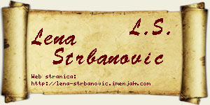 Lena Štrbanović vizit kartica